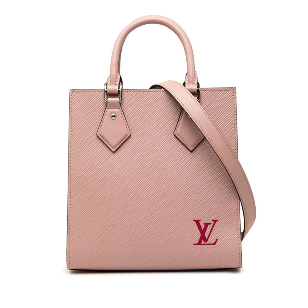 Louis Vuitton Epi Sac Plat 2way Shoulder Bag Rose Pink Ballerine Pink Leather